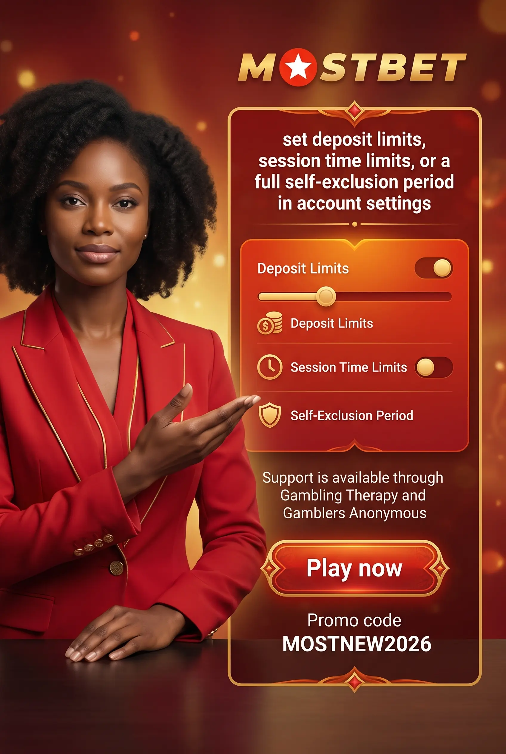 Responsible gambling limits for Mostbet users