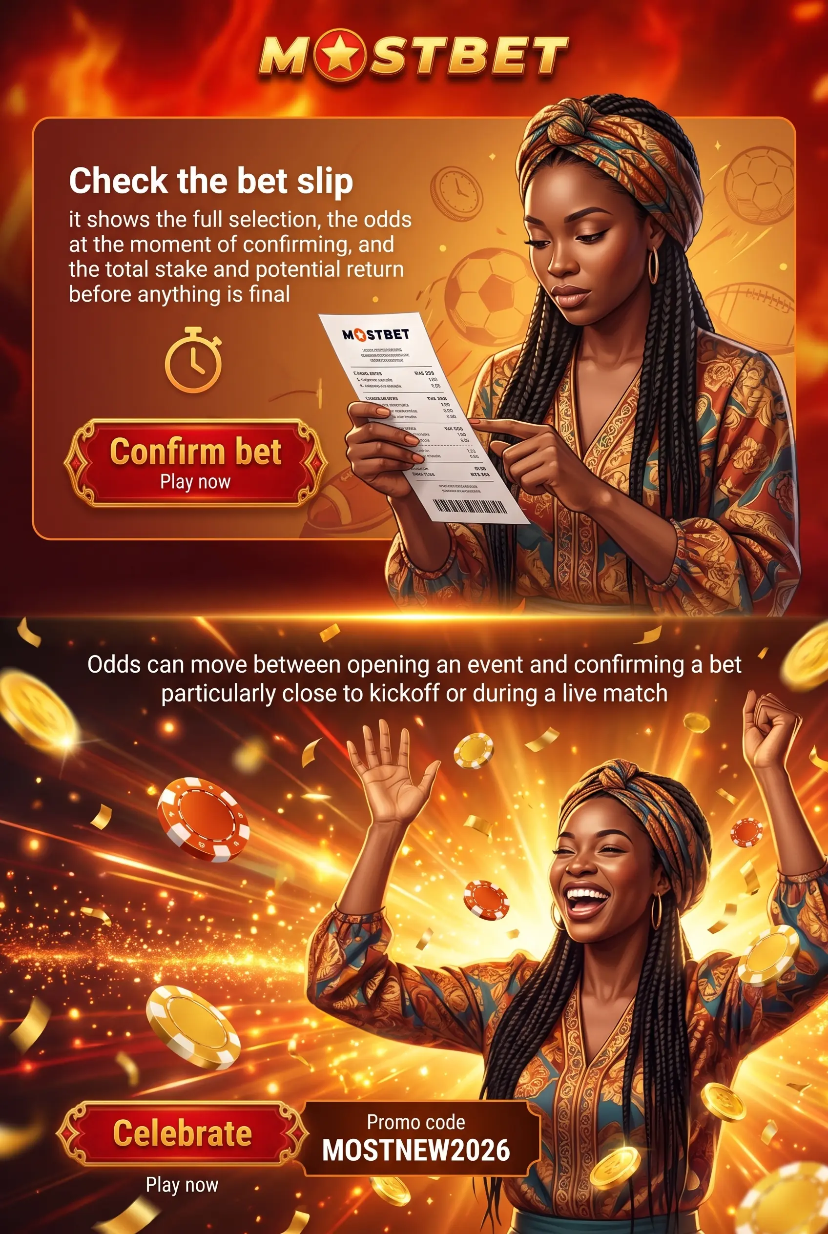 Steps for placing a Mostbet sports bet